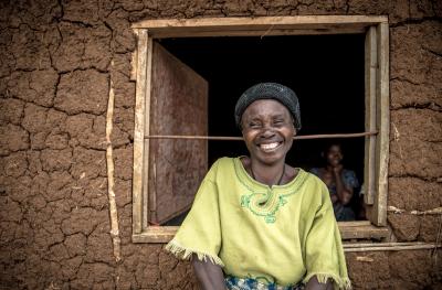 DRC woman smiling